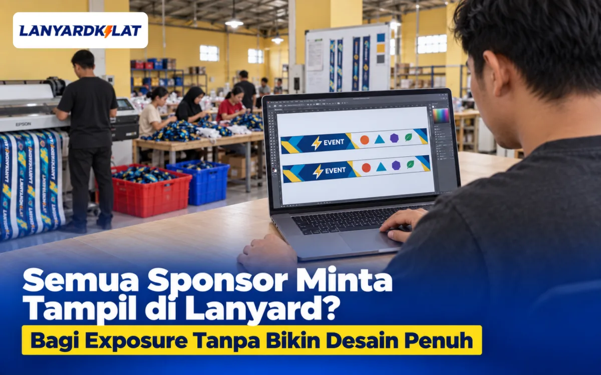 Lanyard Event dengan Banyak Logo Sponsor, ini Tips Desain Agar Terlihat Rapi