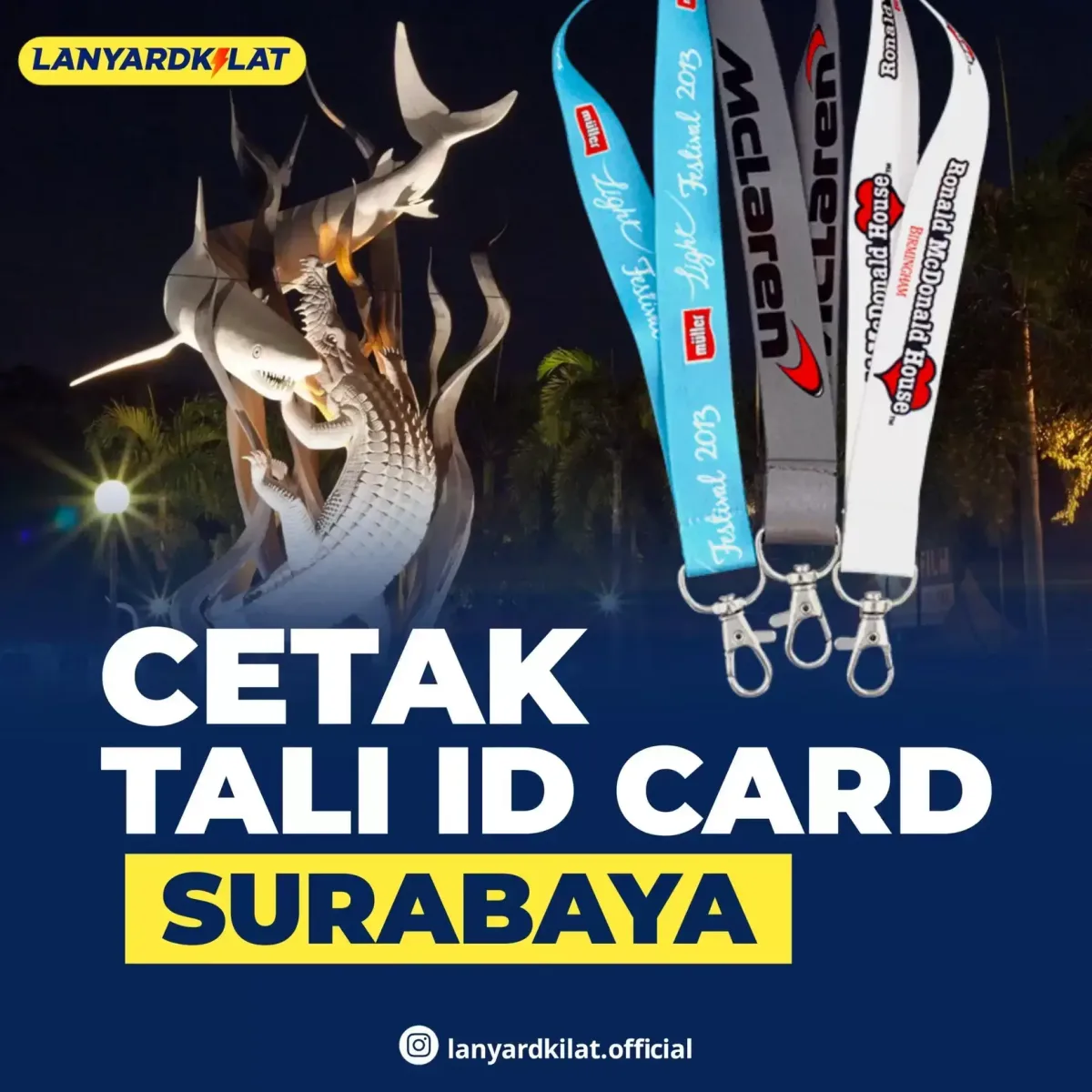 Kalung Tali ID Card Printing Surabaya Bisa Custom Desain Murah