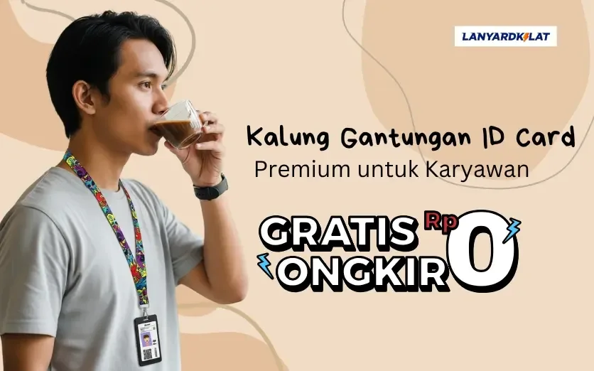 Kalung Gantungan ID Card Premium untuk Karyawan Free Ongkir