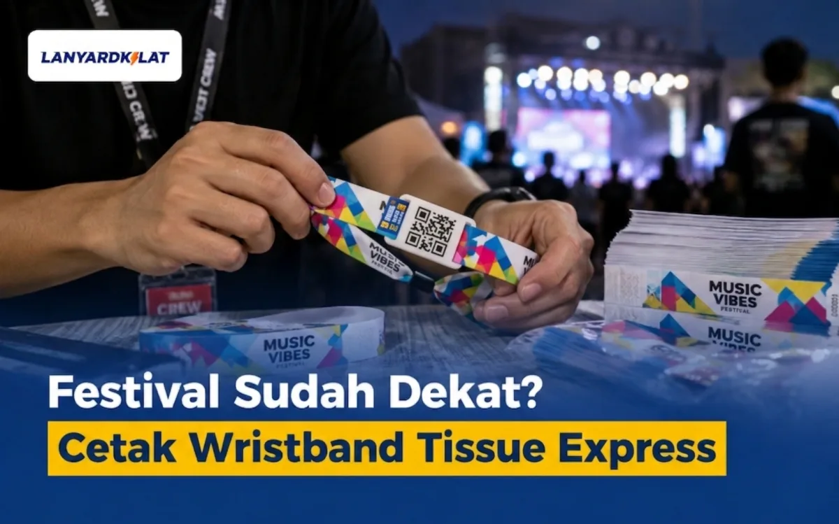 Cetak Tiket Gelang Wristband Tissue Express untuk Festival