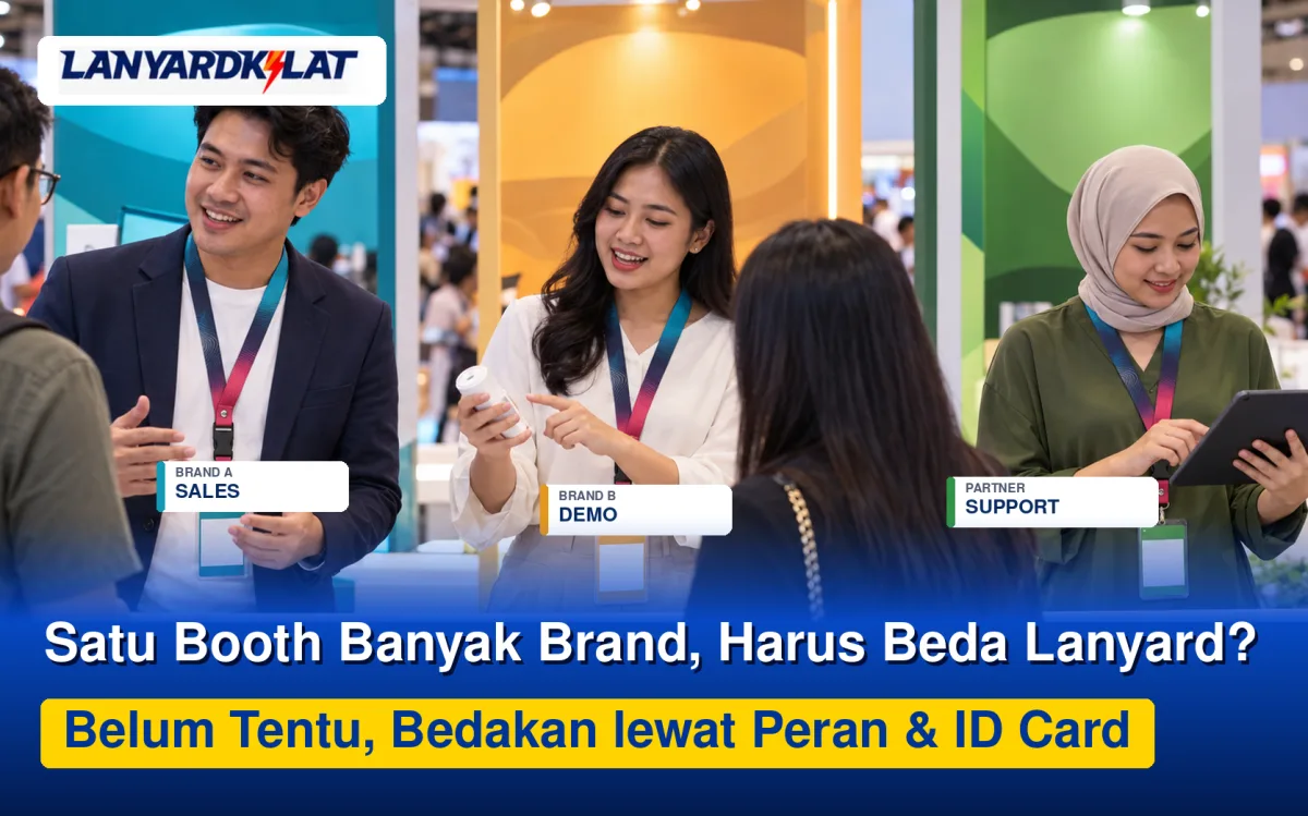 Lanyard Booth Pameran dengan Banyak Staf dari Brand Berbeda, Bagaimana Mengatur Identitasnya?