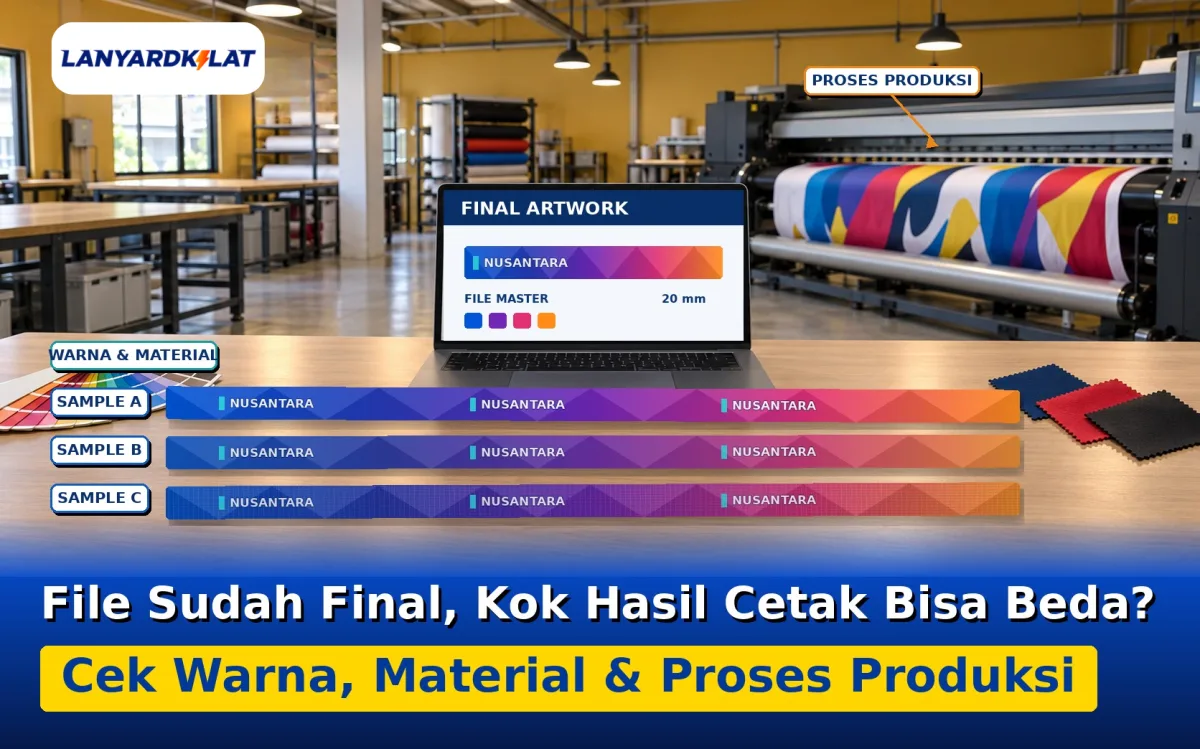File Lanyard Sudah Ada, Mengapa Hasil Cetak Masih Bisa Berbeda dari Desain?