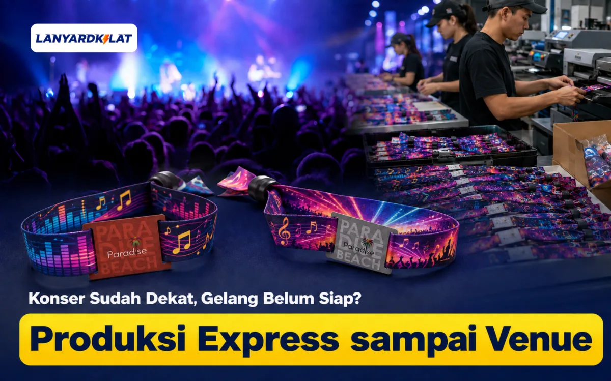 Cetak Gelang Tiket Konser Sehari Jadi untuk Event di Jabodetabek
