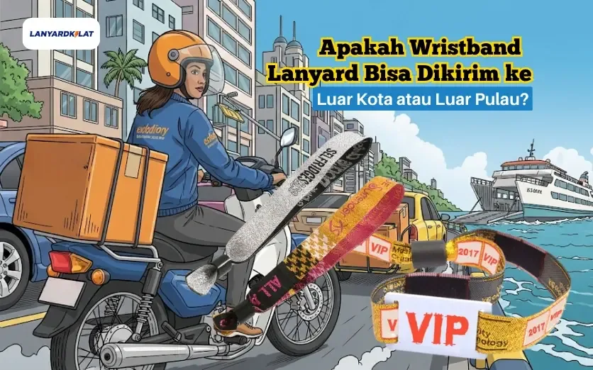 Apakah Wristband Lanyard Bisa Dikirim ke Luar Kota atau Luar Pulau?