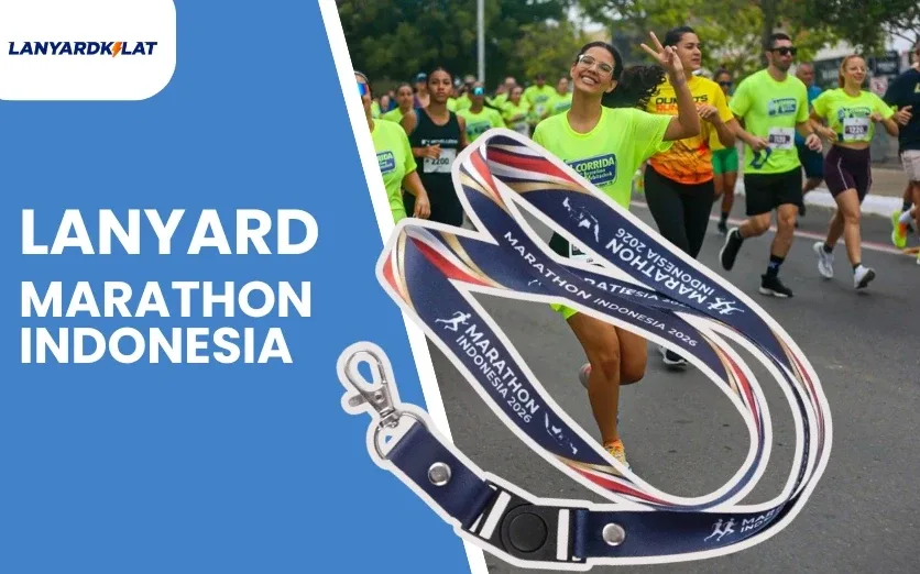 Lanyard Marathon Indonesia untuk Event Olahraga (Custom)
