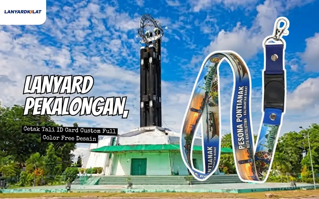 Lanyard Pekalongan, Cetak Tali ID Card Custom Full Color Free Desain