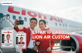 Cetak ID Card Lion Air Bersama LanyardKilat Free Desain (Custom)