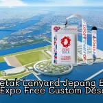 Cetak Lanyard Jepang Edu Expo Free Custom Desain Se-Indonesia