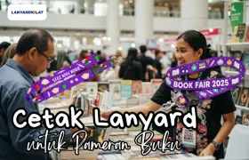 Cetak Lanyard Pameran Buku Custom untuk Panitia, Exhibitor, dan VIP
