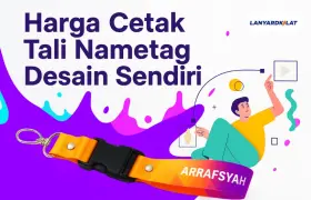 Harga Cetak Tali Nametag Desain Sendiri Pasti FREE Ongkir