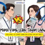 Mana yang Lebih Tahan Lama, Kalung ID Card Sablon atau Printing?