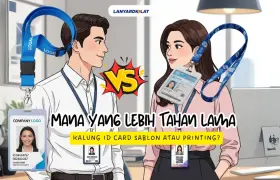 Mana yang Lebih Tahan Lama, Kalung ID Card Sablon atau Printing?