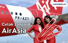 Cetak Lanyard AirAsia Indonesia, Tali ID Card Resmi untuk Identitas Maskapai