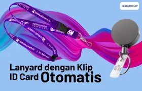 Lanyard dengan Klip ID Card Otomatis, Pesanan Siap 24 Jam
