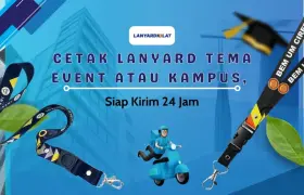 Cetak Lanyard Tema Event atau Kampus, Siap Kirim 24 Jam