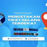 Pabrik Produsen Percetakan Tiket Gelang Terdekat, Fast Delivery