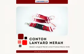 Hasil Maksimal!! Print Lanyard Merah Bisa Custom Desain