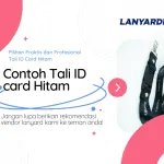 Print Tali ID Card Hitam Custom untuk Identitas Brand Anda