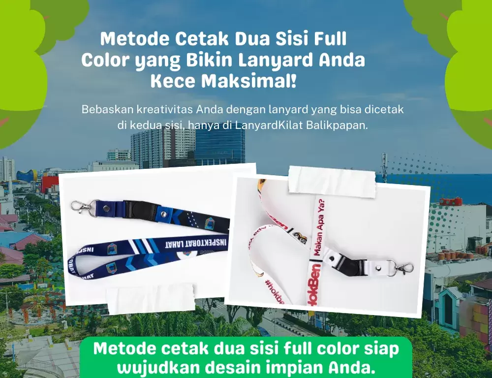 Cetak Dua Sisi Full Color Lanyard Balikpapan