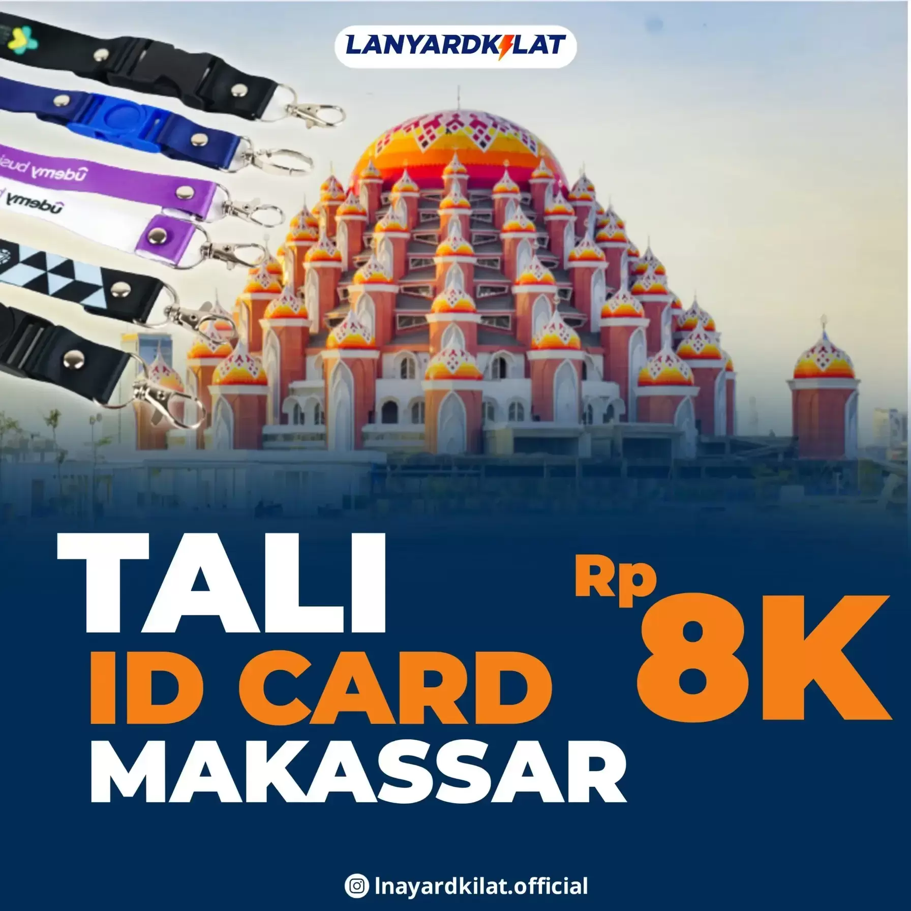 Gantungan ID Card Kulit Makassar