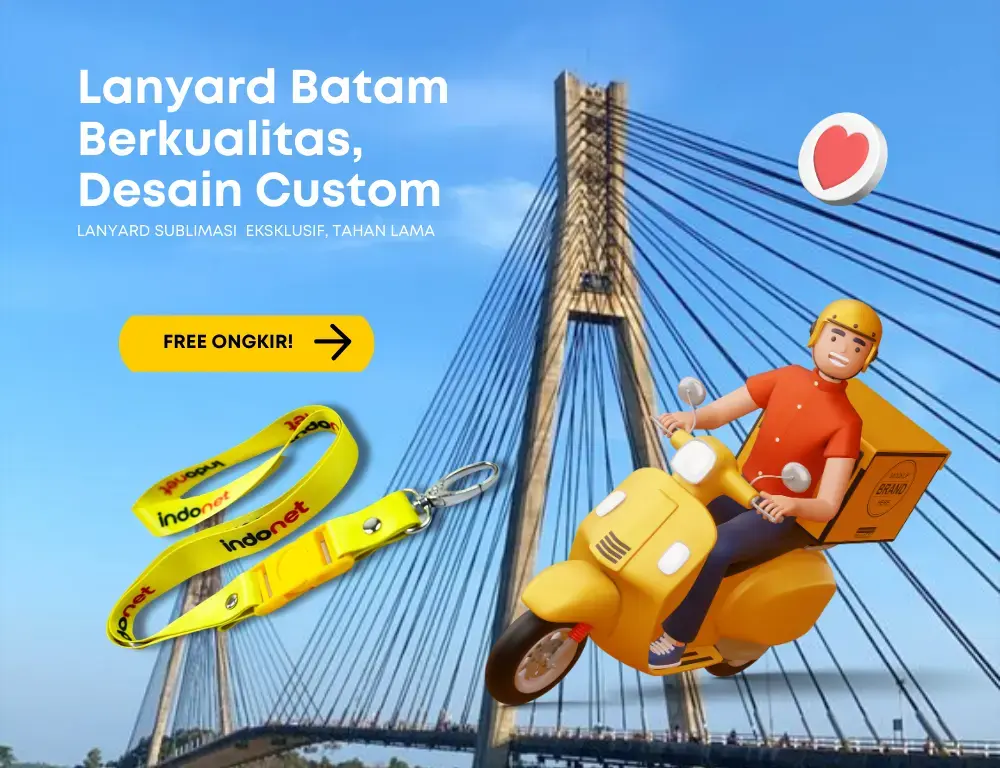 Vendor Cetak Lanyard Custom di Batam Murah Free Ongkir