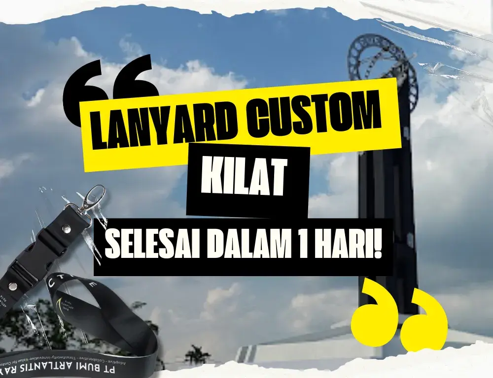 Vendor Cetak Kalung Lanyard Custom di Pontianak Sehari Jadi