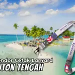 Lanyard Buton Tengah, Percetakan Tali ID Card Super Kilat