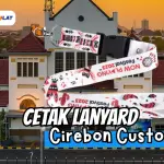 Lanyard Cirebon, Cetak Tali ID Card Full Color Polyester Tissue Custom