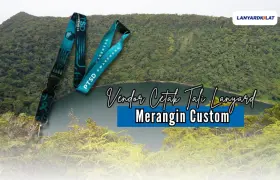 Lanyard Merangin – Cetak Tali ID Card Polyester Tissue Premium