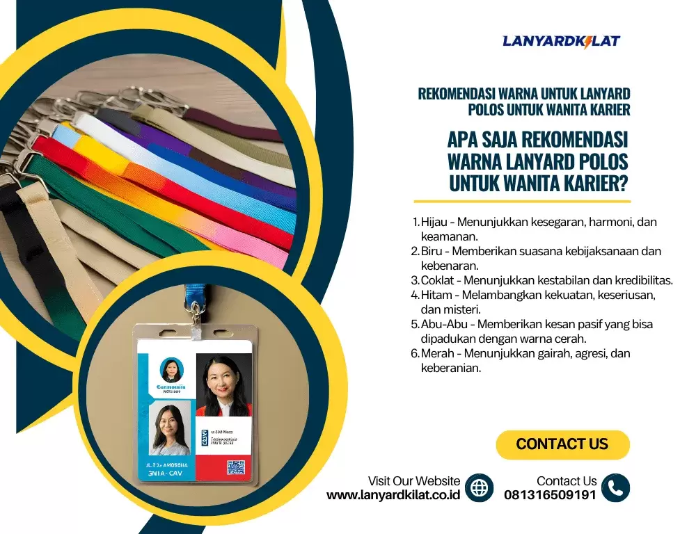 Rekomendasi Desain Lanyard Polos Untuk Wanita