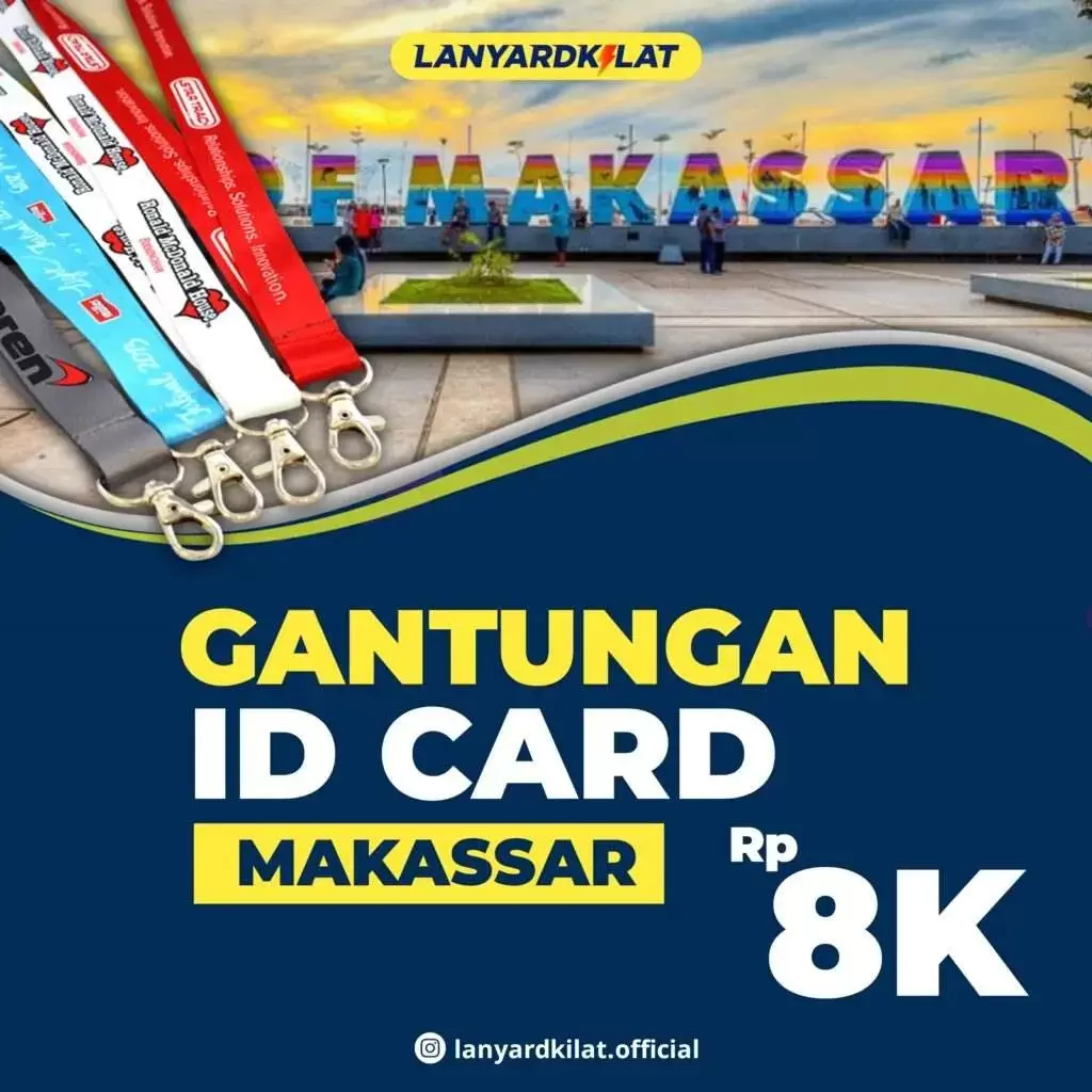 Cetak Tali ID Card Makassar Cepat Berkualitas