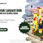 Lanyard Palu, Cetak Tali ID Card Full Color Polyester Tissue Premium