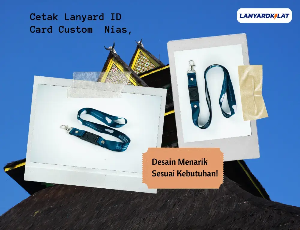 Vendor Terbaik Cetak Lanyard Kalung ID Card Custom di Nias